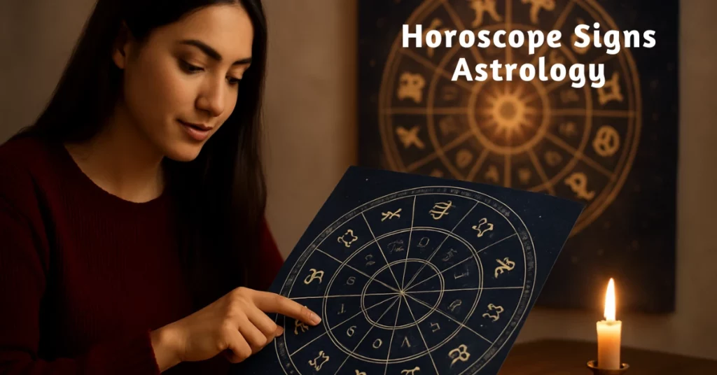 Illustration of all 12 zodiac symbols representing horoscope signs astrology and cosmic guidance