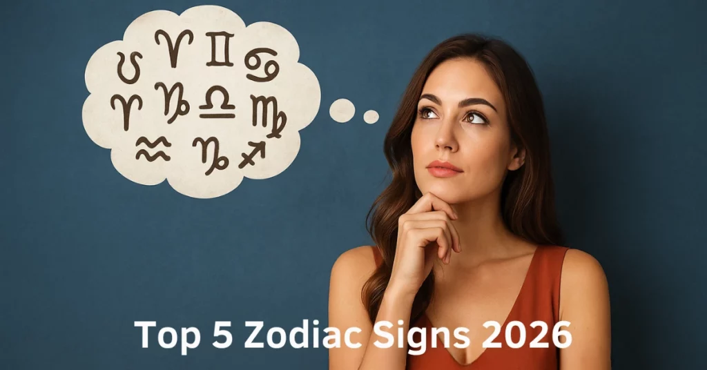 Top 5 Zodiac Signs 2026: Discover which zodiac signs will shine the brightest in love, career, and growth this year.
