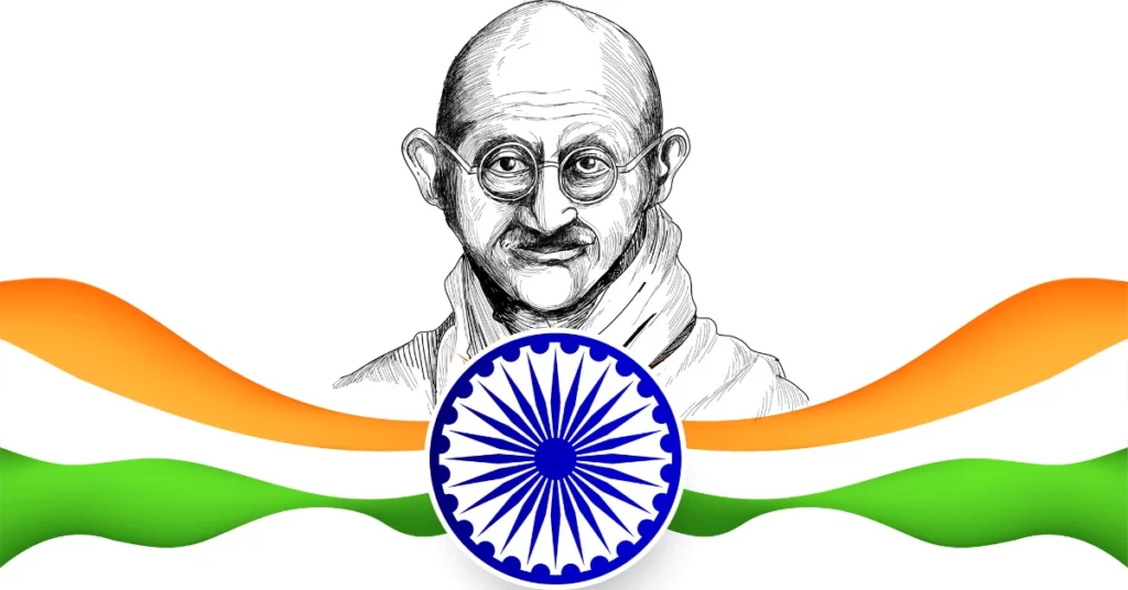 People paying tribute to Mahatma Gandhi on Gandhi Jayanti 2025, honoring the Father of the Nation in India.