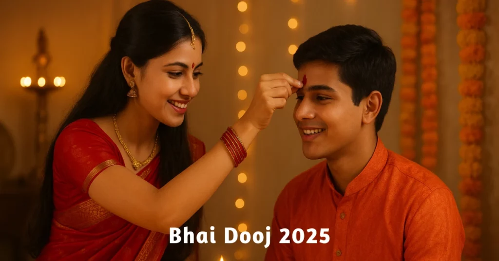 Bhai Dooj 2025 celebration of sibling love, rituals, tilak ceremony, and family bond in India