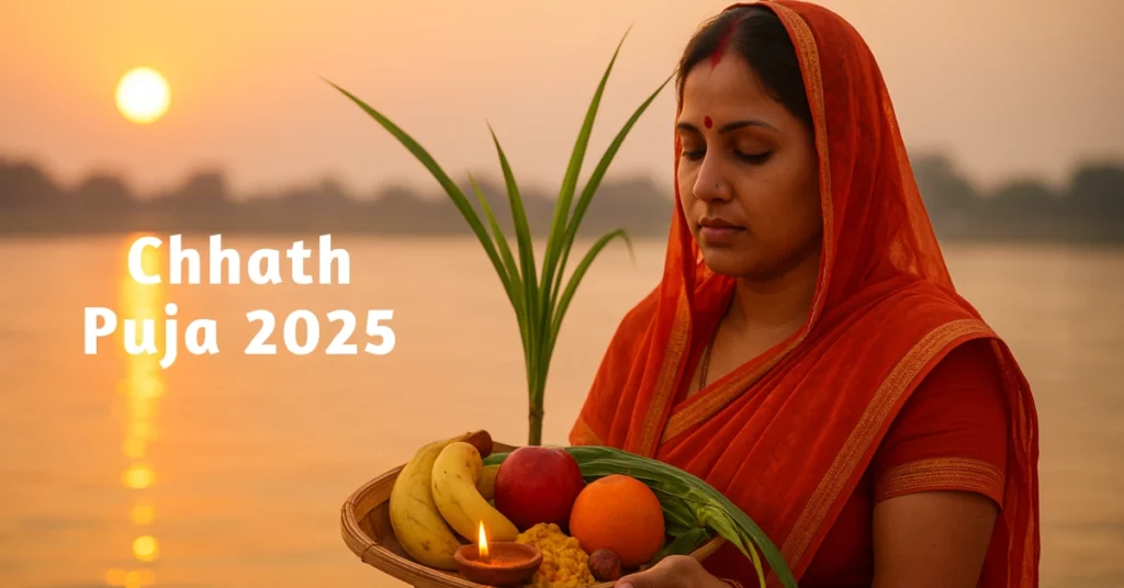 Chhath Puja 2025 celebration of faith, devotion, and Sun God worship with traditional rituals and offerings