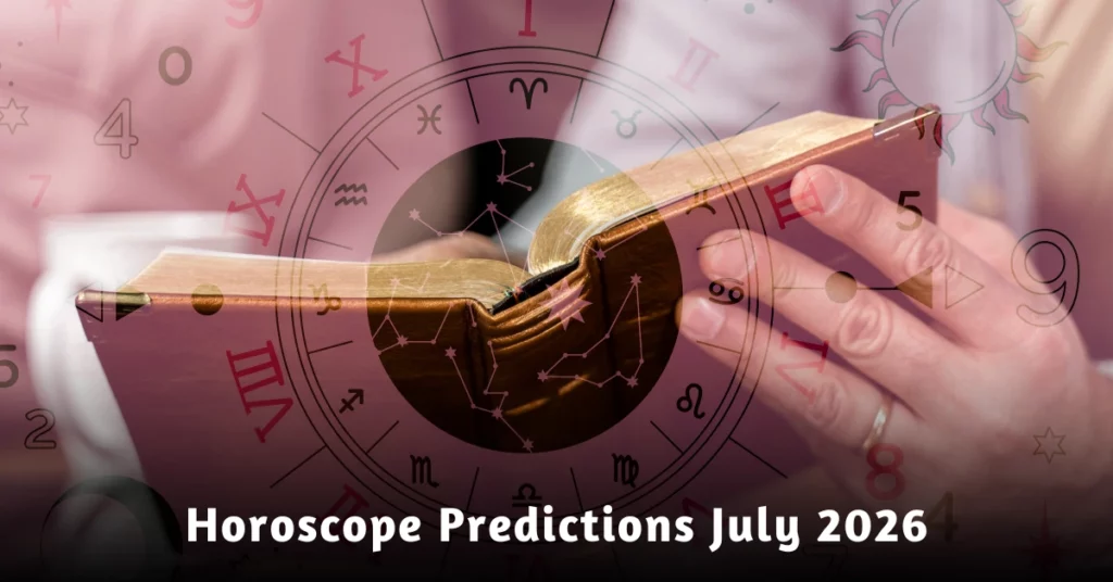 Horoscope Predictions July 2026 showing astrological insights for all zodiac signs and their monthly forecasts
