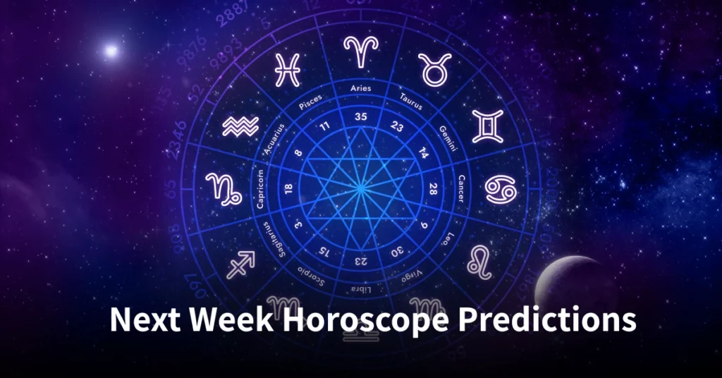 Next week horoscope prediction for 7th to 13th Dec 2025 showing weekly astrology insights for all zodiac signs.
