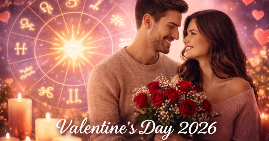 Valentine’s Day 2026 love trends with astrology insights and romantic celebration theme
