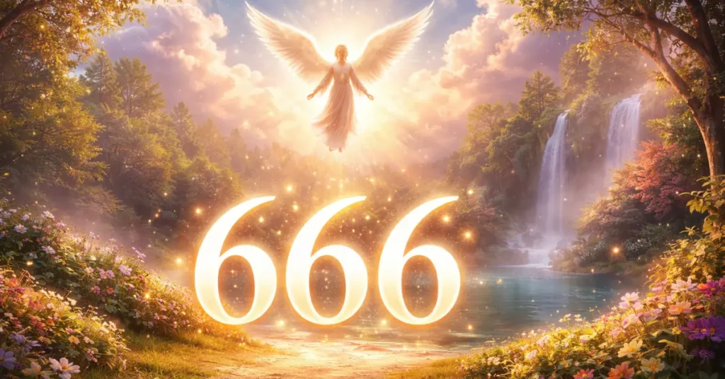 666 angel number meaning showing balance, inner healing, and spiritual guidance from the universe