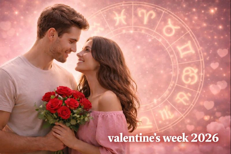 Valentine’s Week 2026 calendar with Rose Day to Valentine’s Day dates, celebrating love, romance, and special moments