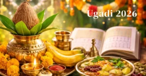Ugadi 2026 celebration showing traditional rituals, Ugadi Pachadi, and astrological importance of the Hindu New Year