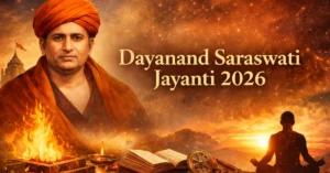 Dayanand Saraswati Jayanti 2026 image showing spiritual wisdom, social reform, and insights linked to astrology signs 2026